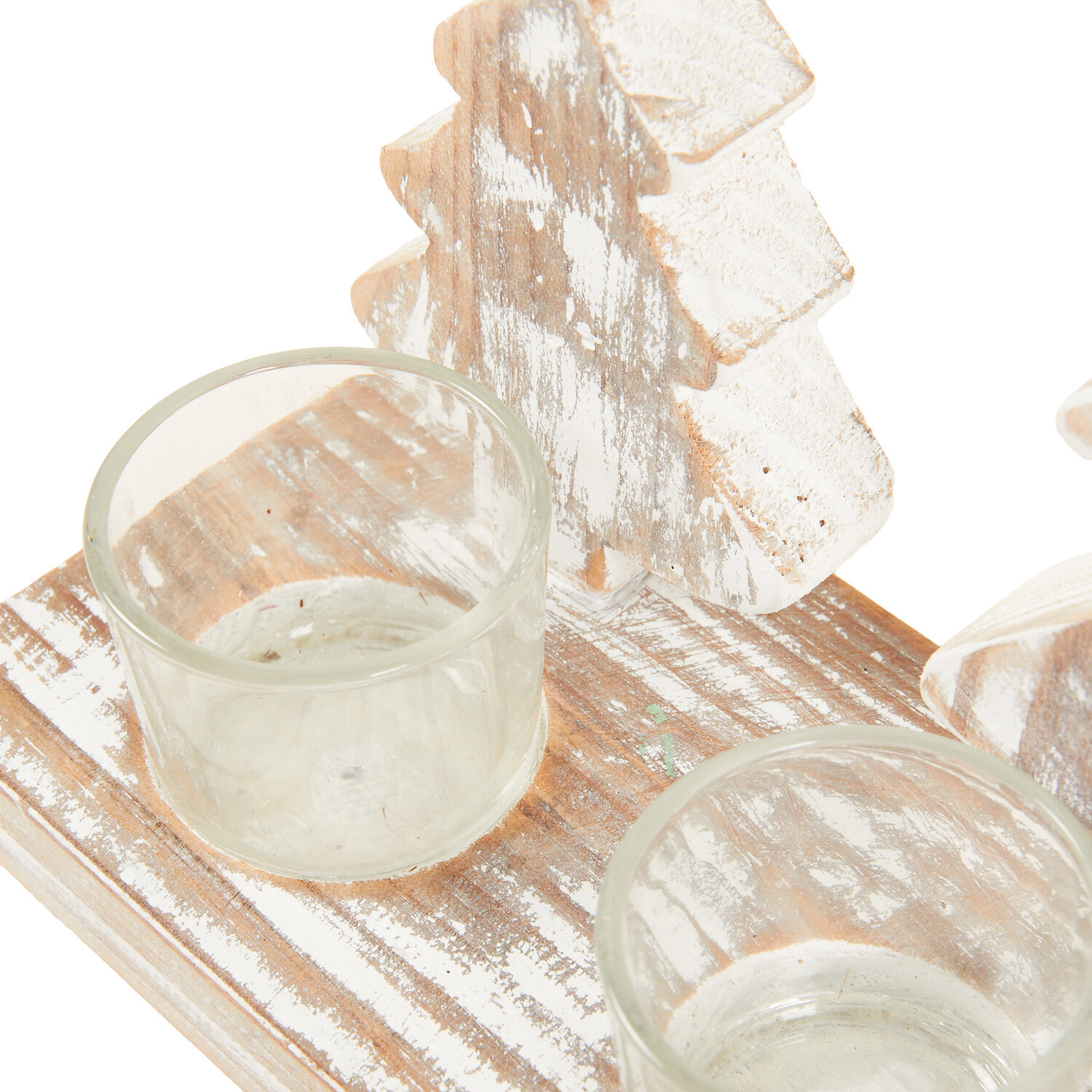 Wooden Forest Tealight Holder - Brown Image 4