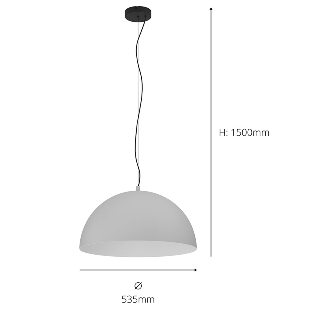 EGLO Gaetano Grey and White Pendant Light Image 6
