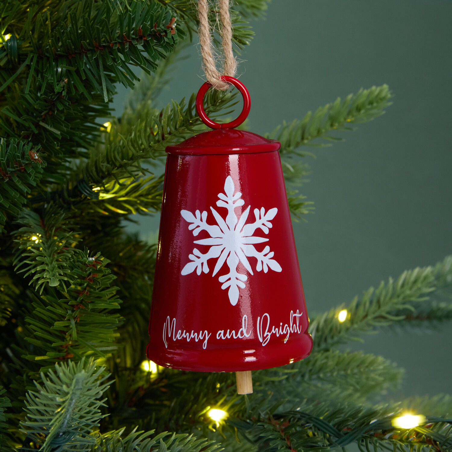 Merry and Bright Hanging BellRed Image 2