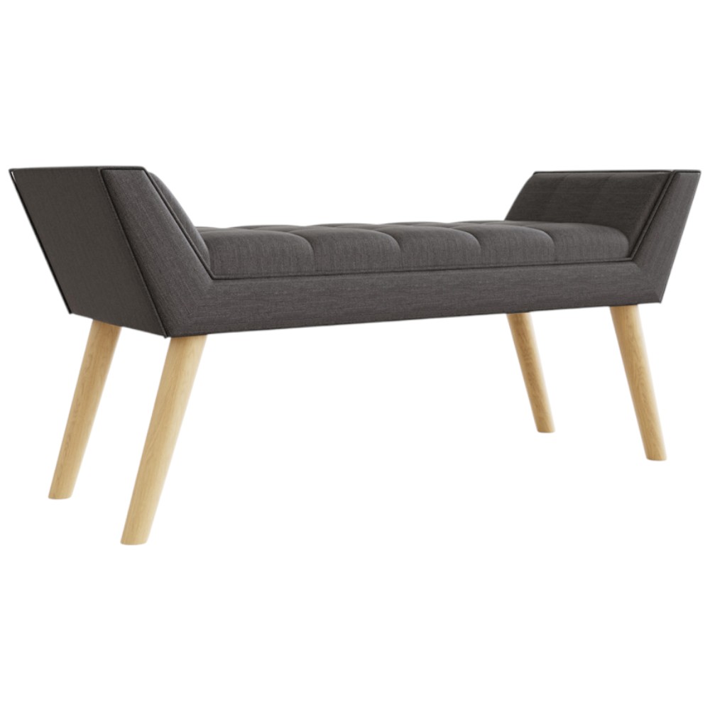 GFW Milan Dark Grey Ottoman Window Seat Image 2
