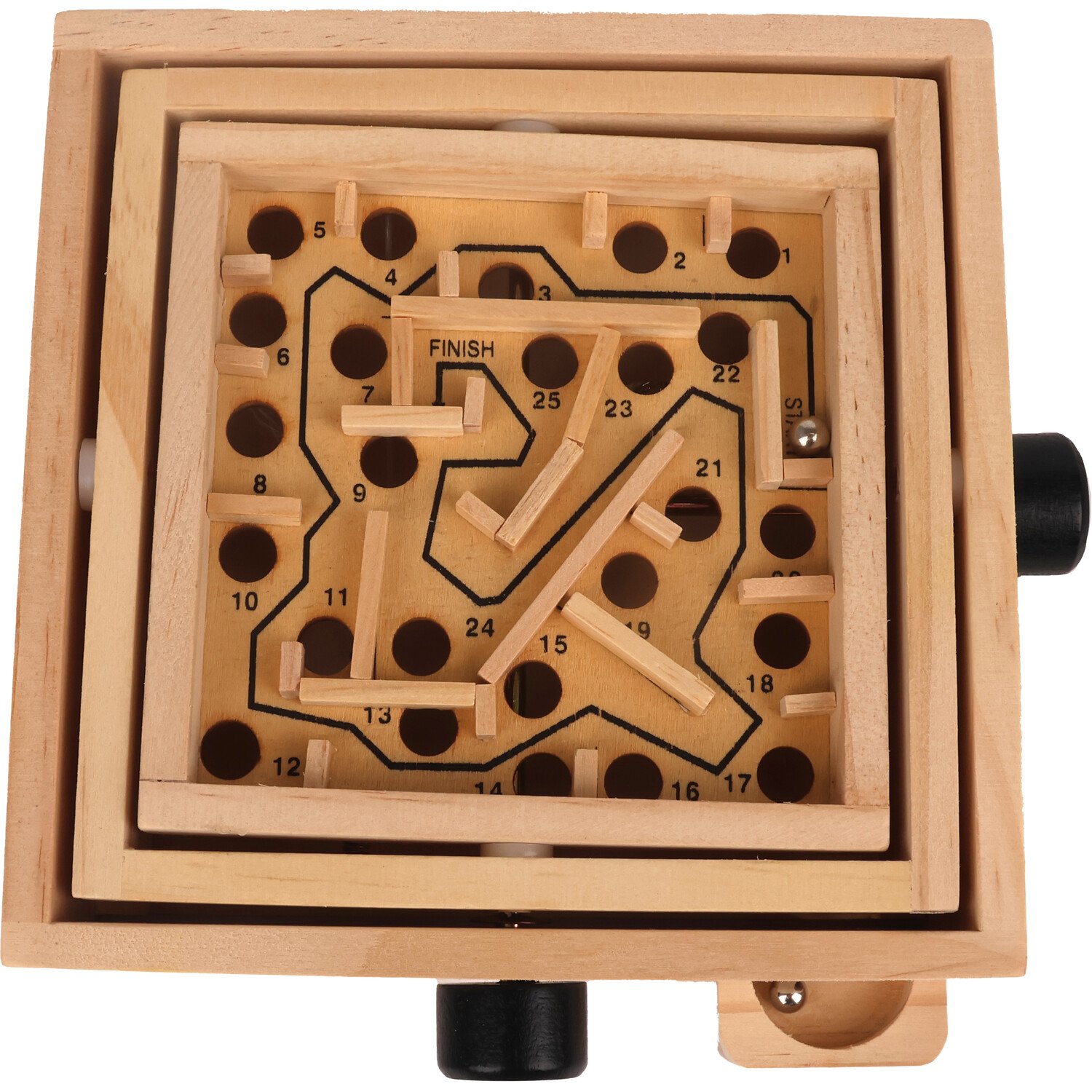 Wooden Maze Board Game Natural Image 3