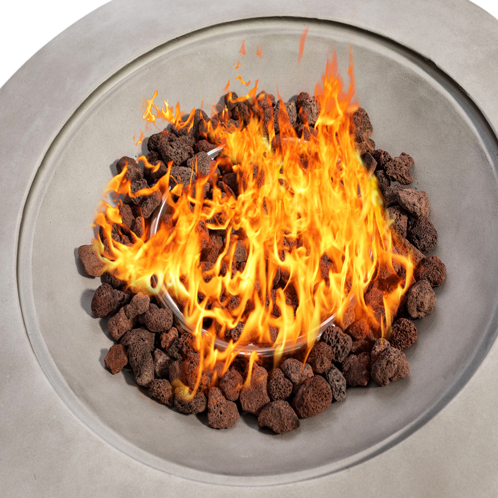 Centurion Tabiti Light Grey Lavish Patio Gas Fire Pit with Stone Finish Image 3