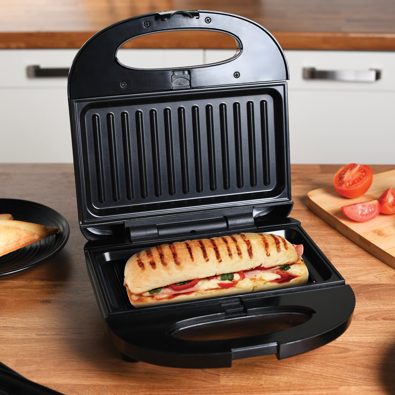 MY 3 in 1 Sandwich Toaster Black Image 3