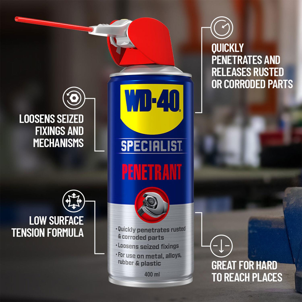 WD-40 Specialist Professional Grade Lubrication Penetrant Spray 400ml 3 Pack Image 5