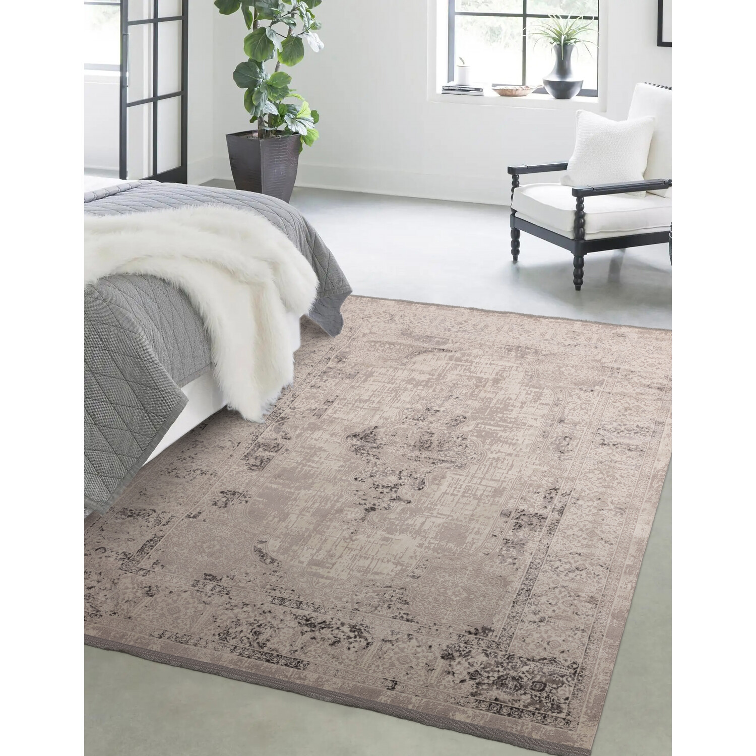 Vintage Capri Rug - Silver / 60cm Image 6