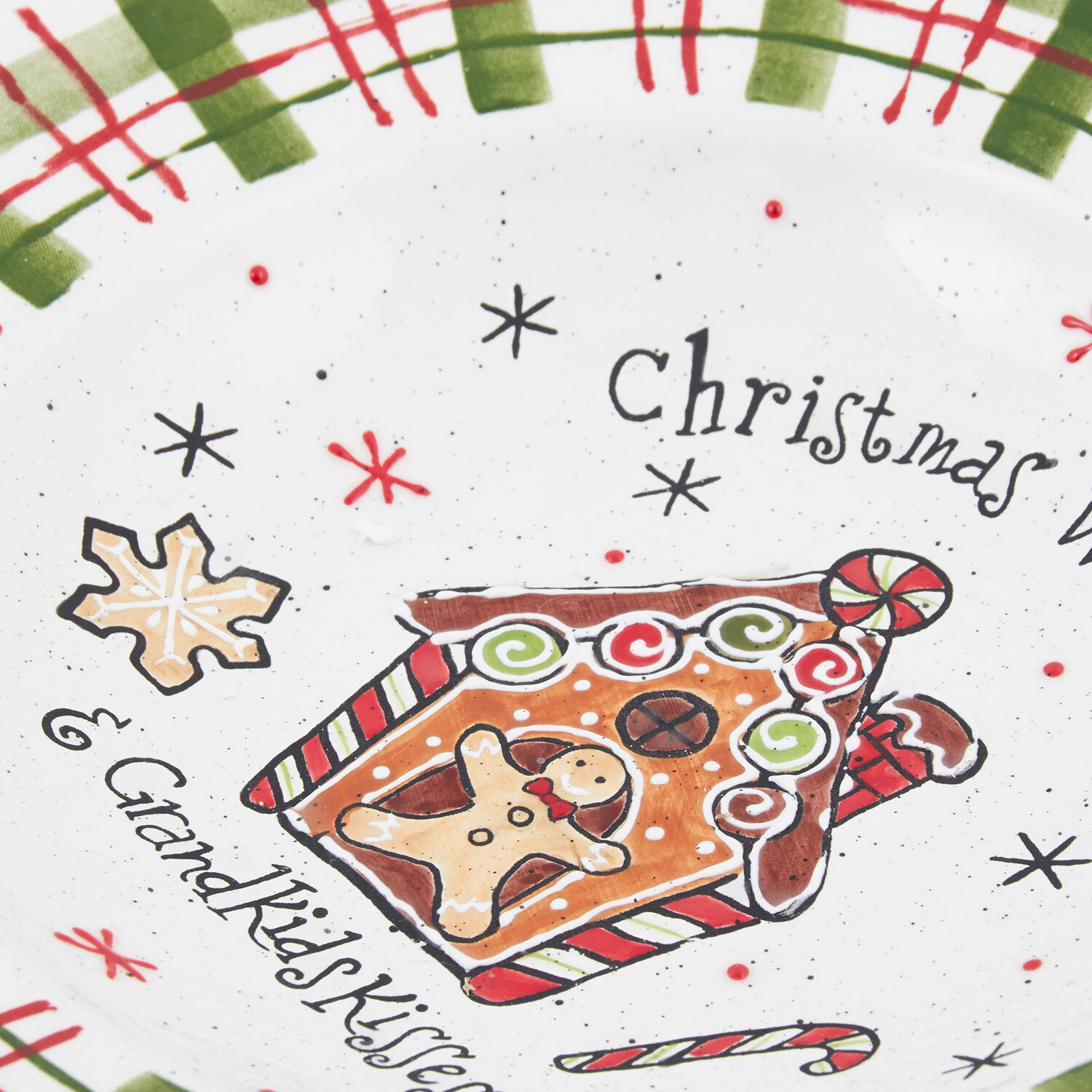 Festive Stone Gingerbread Bowl - White Image 3