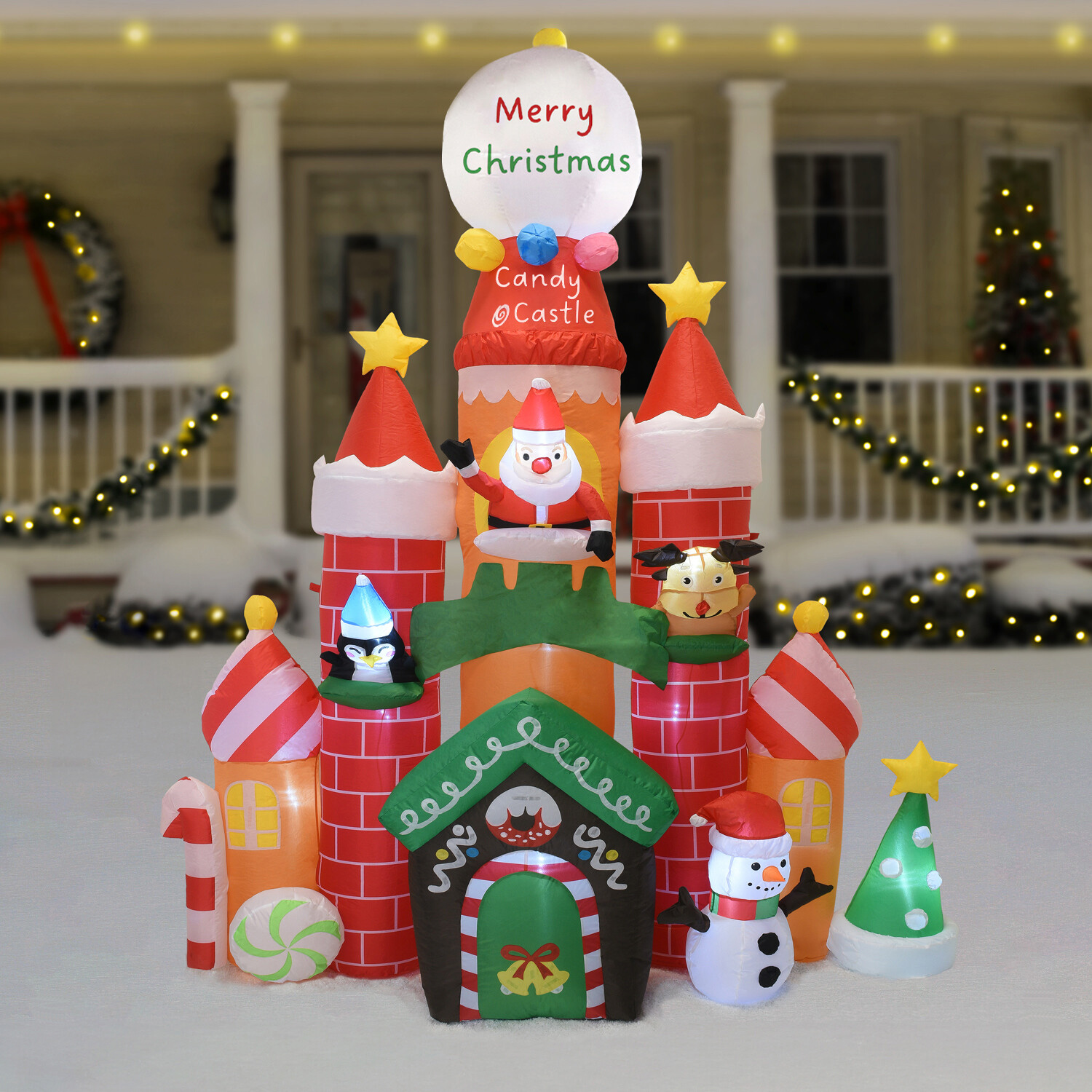 Christmas Inflatable Castle Multicolour Image 1