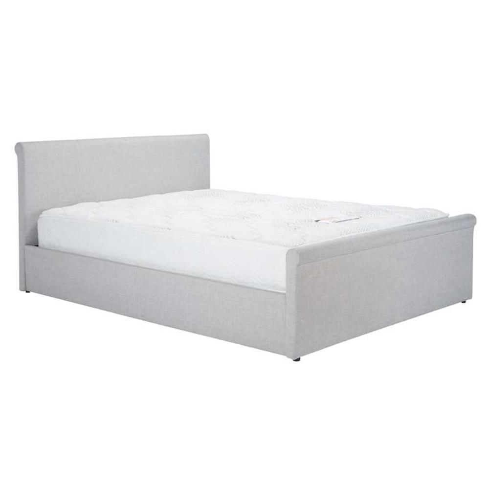 Stratus King Size Grey Polyester Ottoman Bed Image 2
