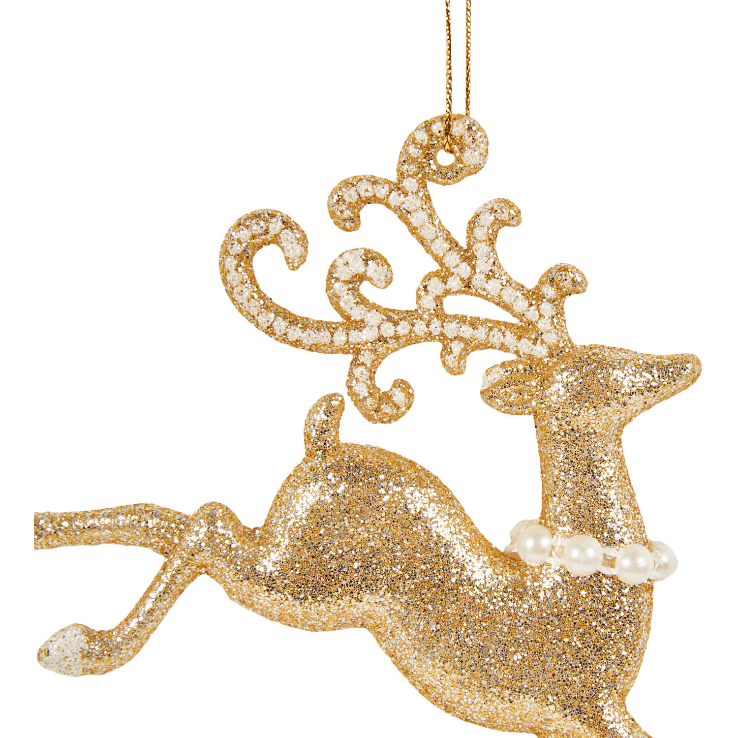 Champagne Gold Prancing Reindeer - Gold Image 4