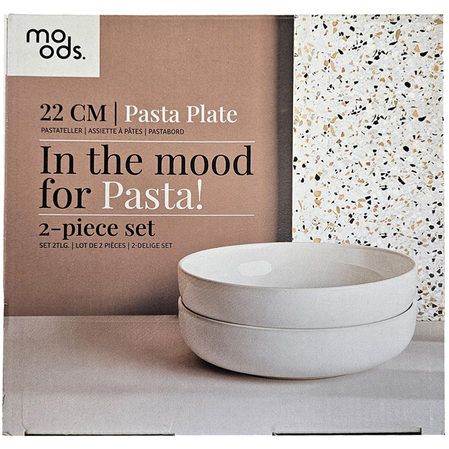 Set of 2 Moods Pasta Bowls - White Image 4