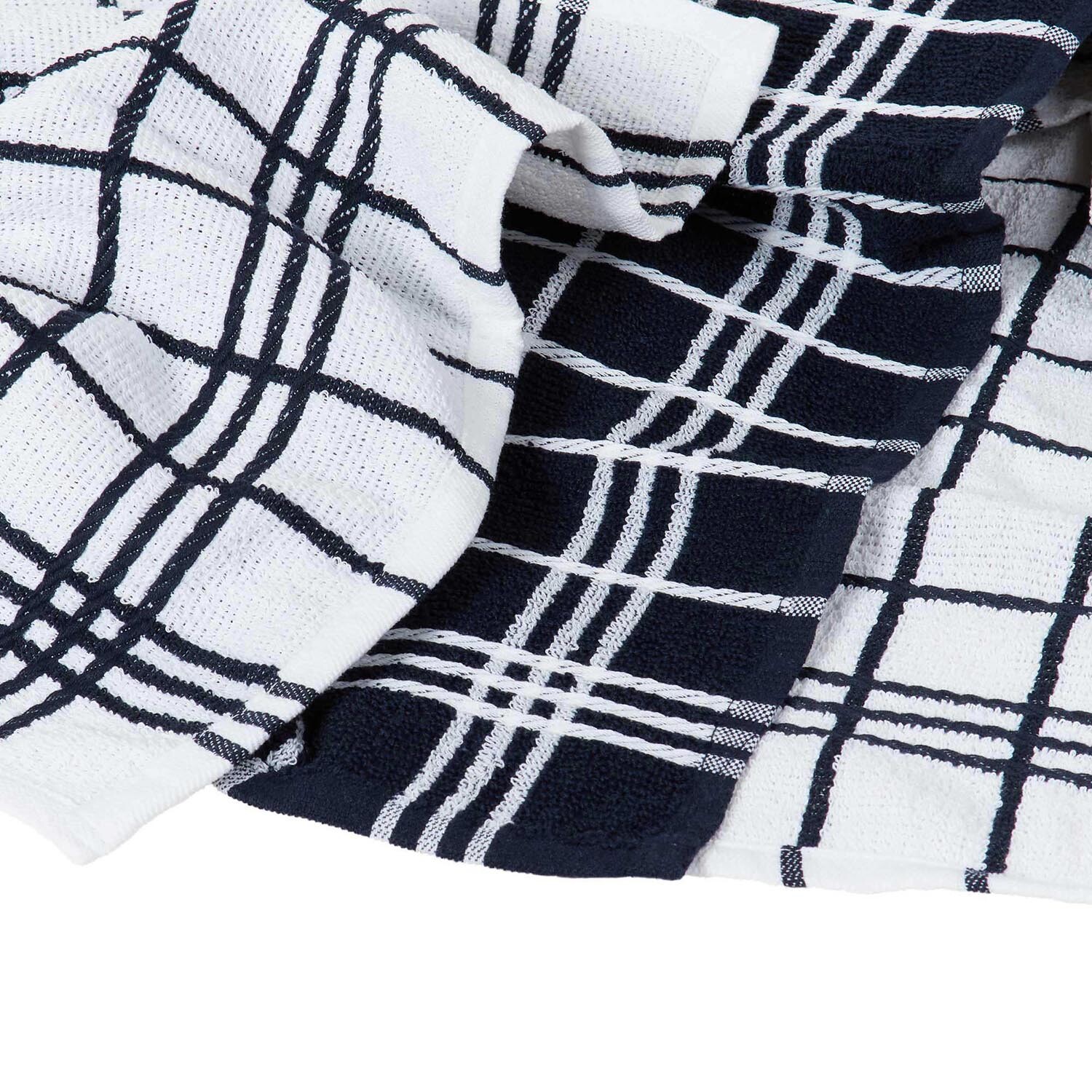 Divante Pack of 3 Epsom Terry Kitchen Towels - Navy Image 8