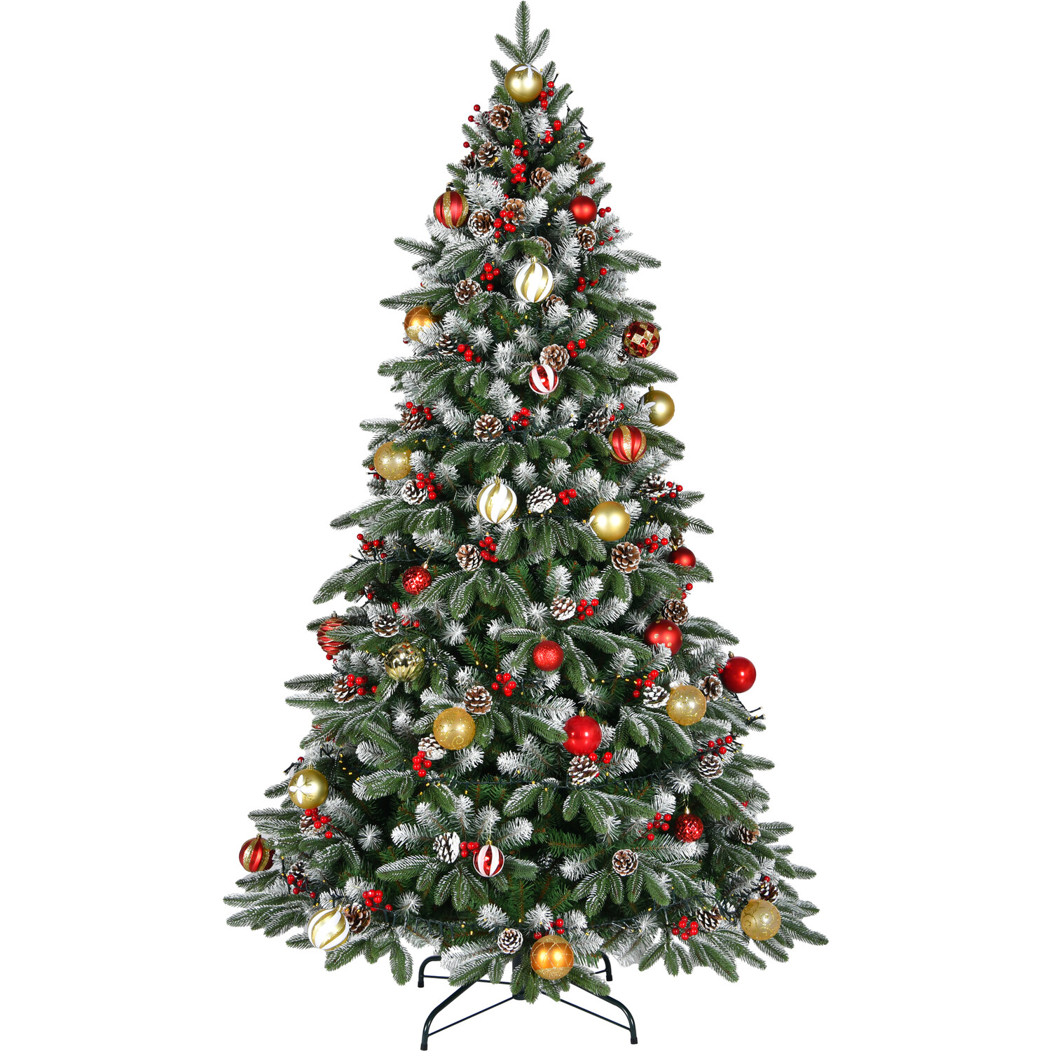 Beaumont Flocked Fir Tree 7ft - Green Image 4
