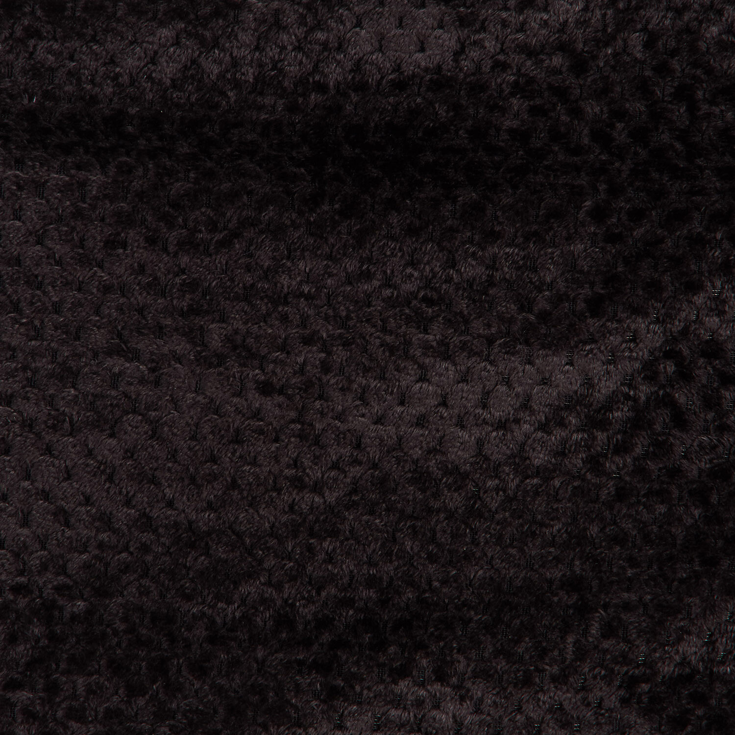 Waffle Fleece Throw - Black Image 4