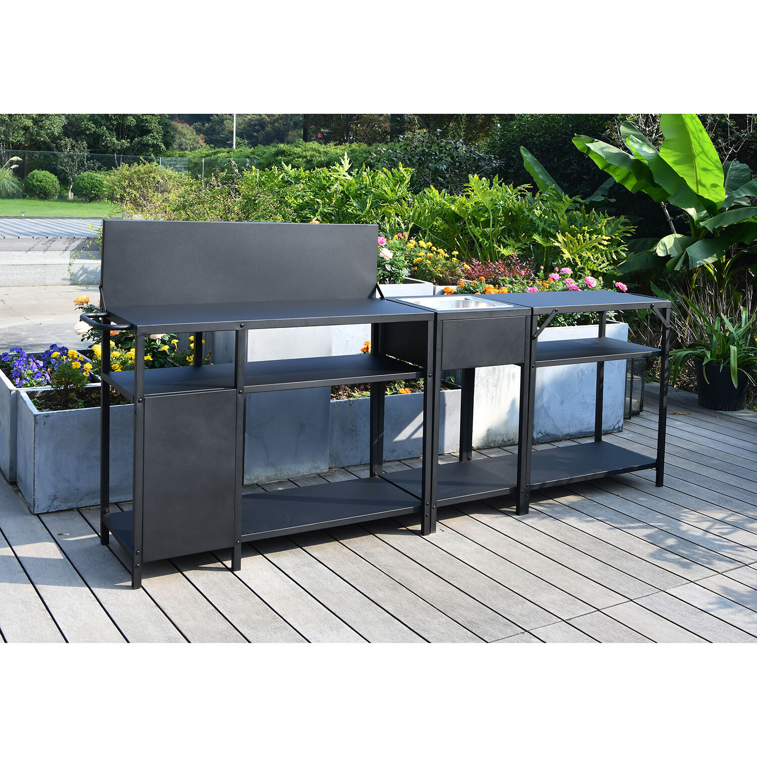 Columbus Outdoor Kitchen - Black Image 5