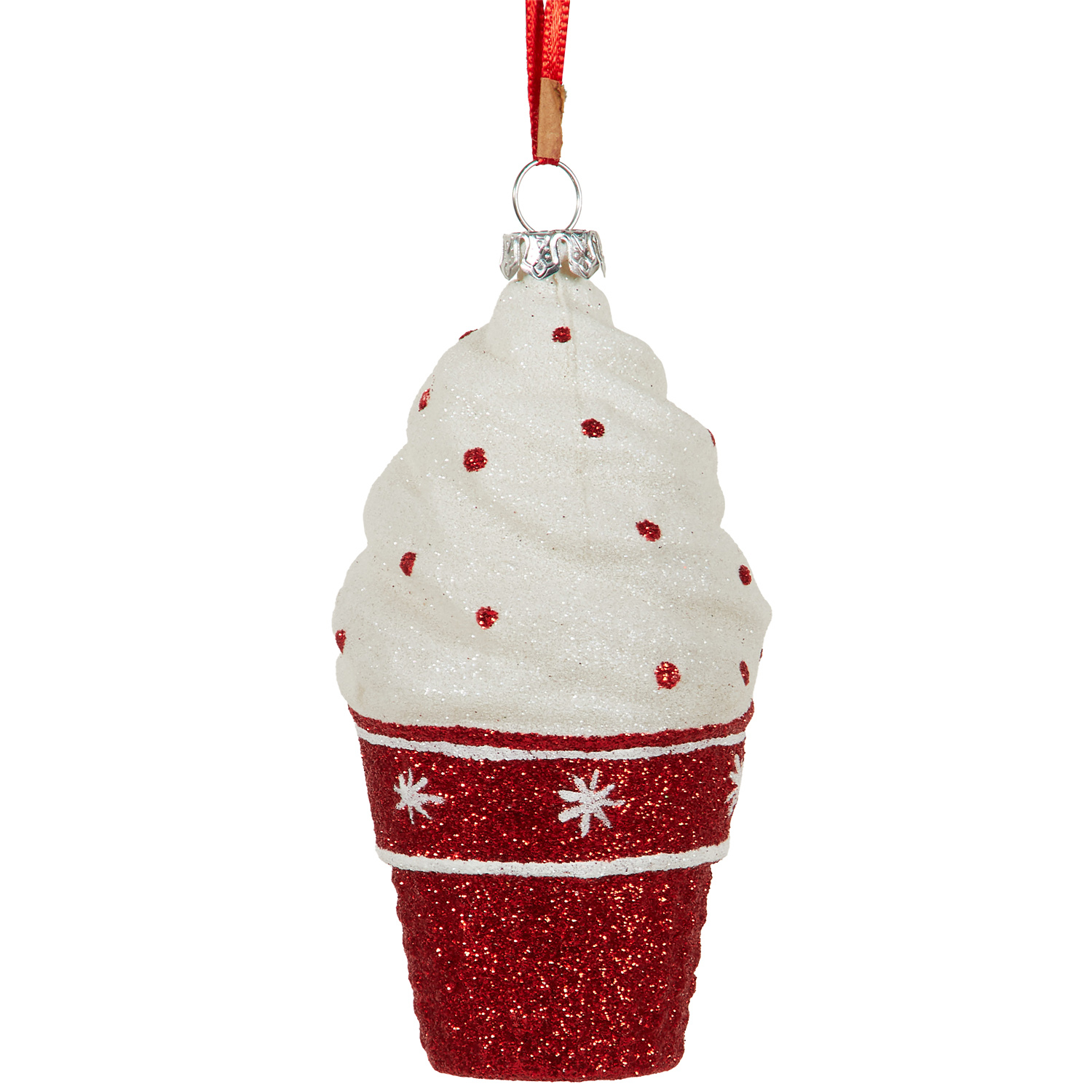 Christmas Ice Cream Decoration - White and Red Image 4