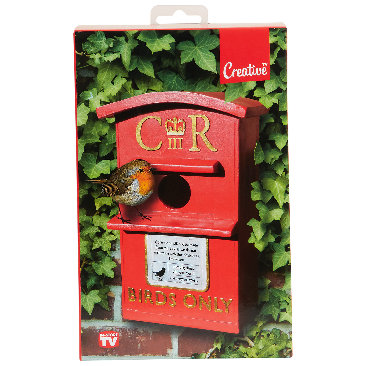Bird House Post Box - Red Image 2