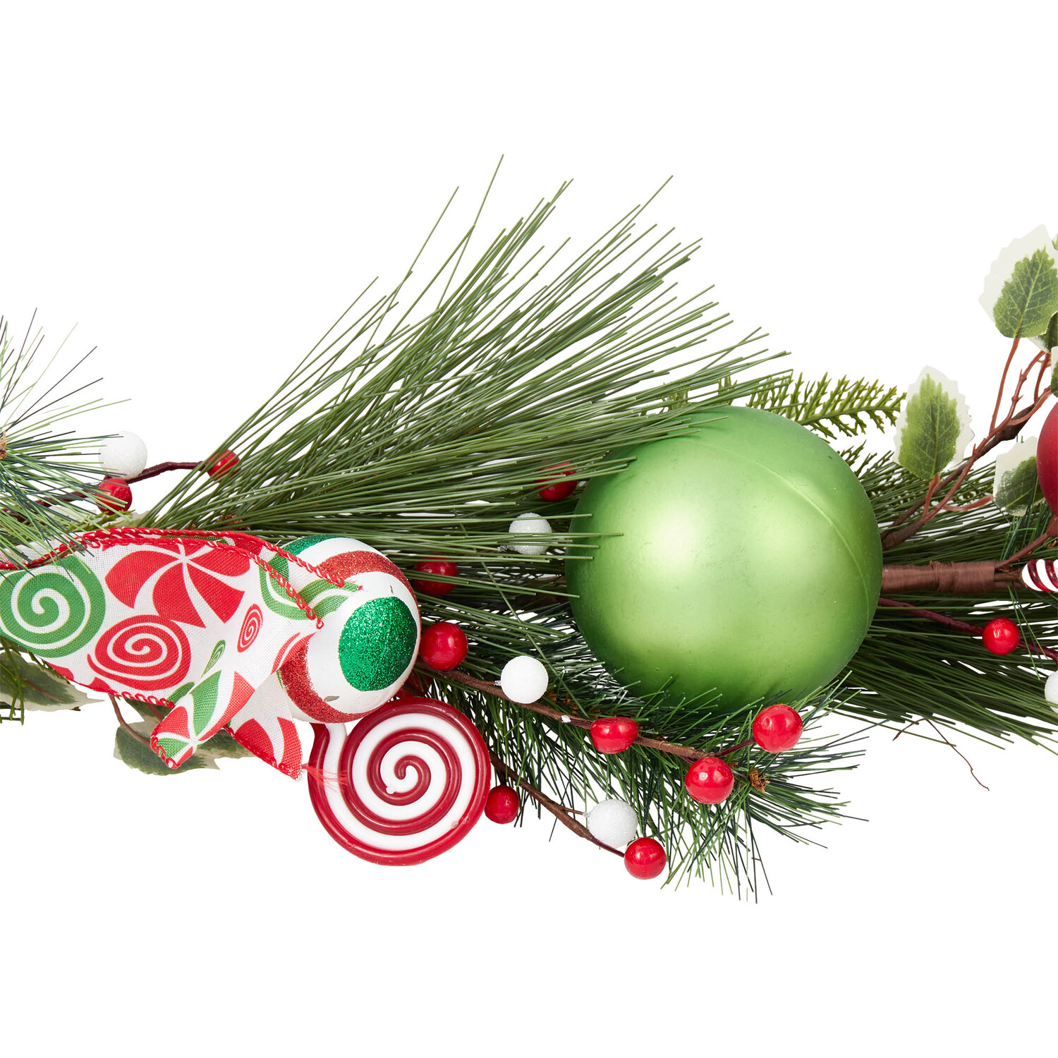 Novelty Candy Cane Bauble Garland - Multicolour Image 3