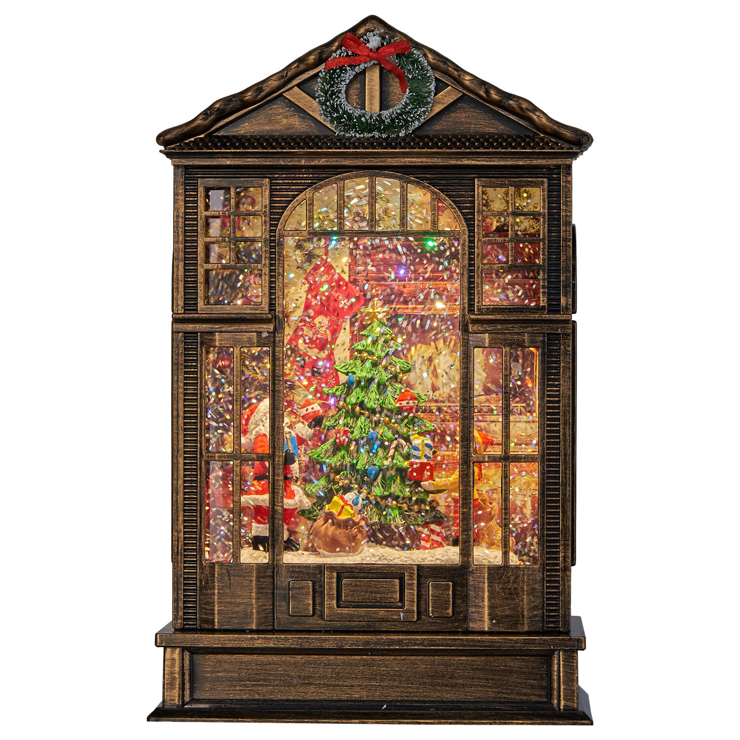 Traditional Glitter House Scene Multicolour Image 5