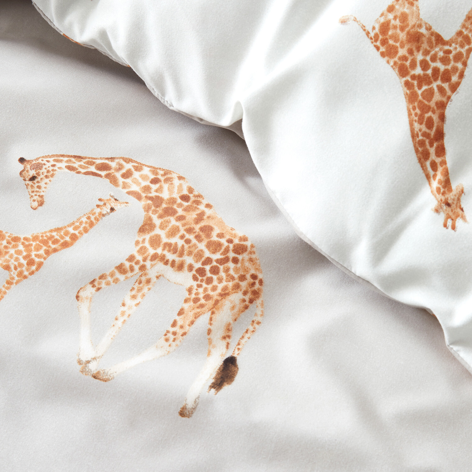 My Home Giraffe Duvet Cover and Pillowcase Set - Natural / Double Image 4