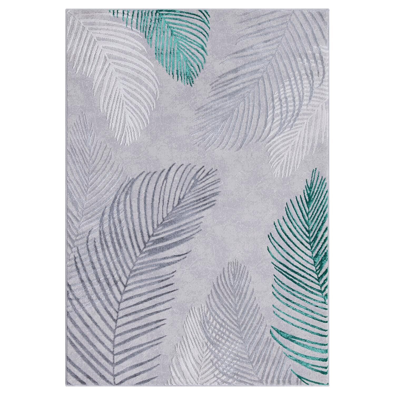 Teal Leaf Sunset Rug 120 x 170cm Image 1