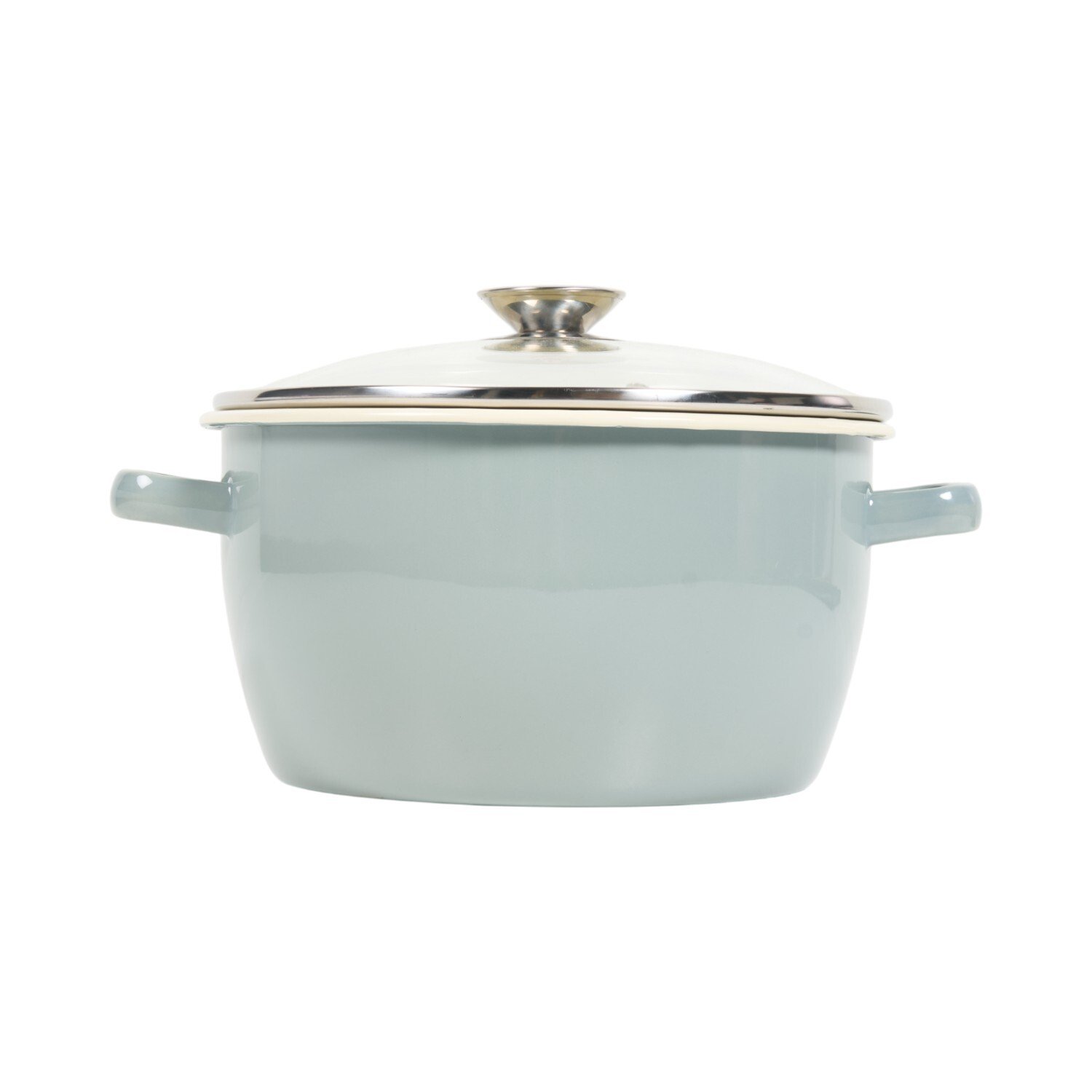 My Kitchen Enamel Stock Pot with Glass Lid Image 6