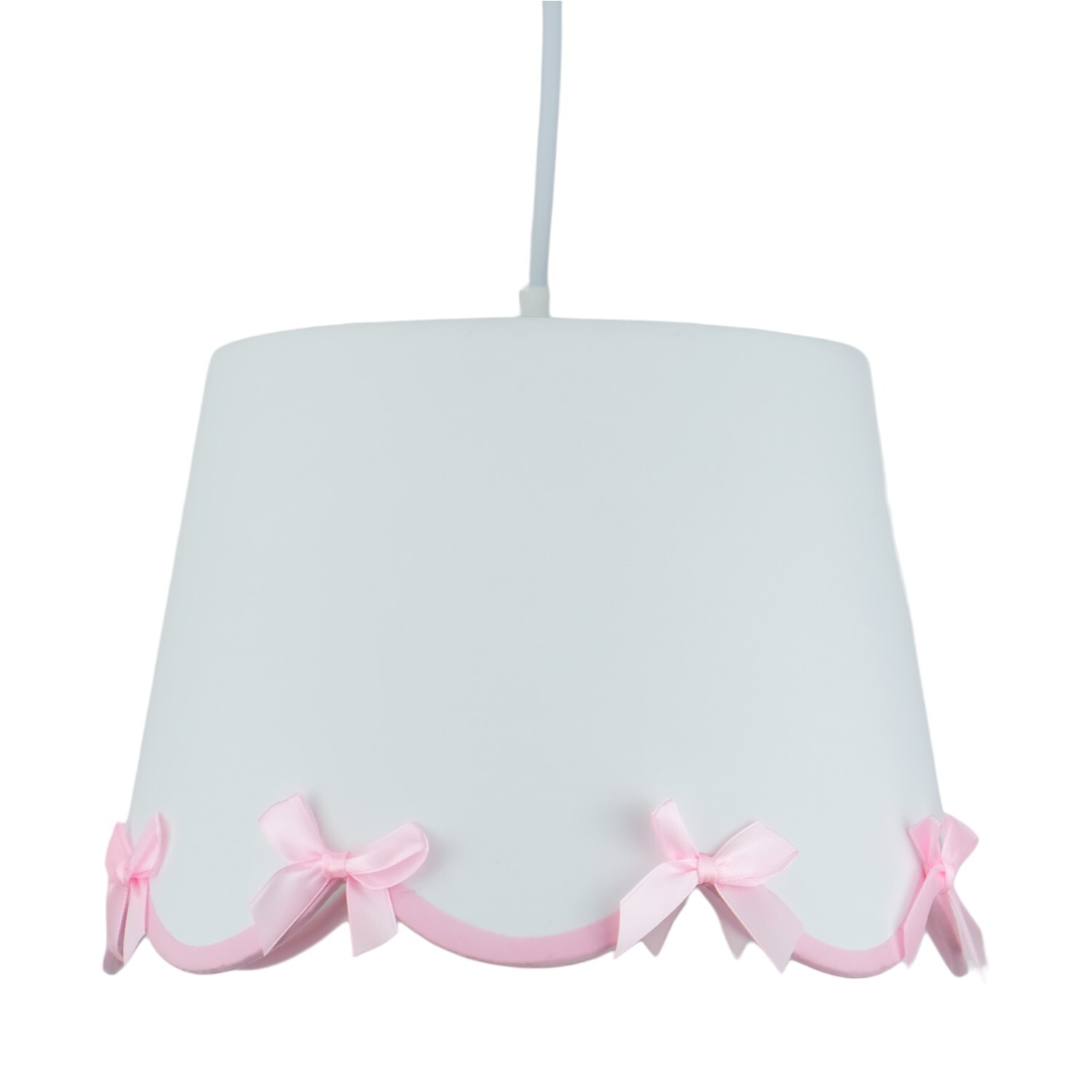 Scalloped Bow Lamp Shade White Image 1