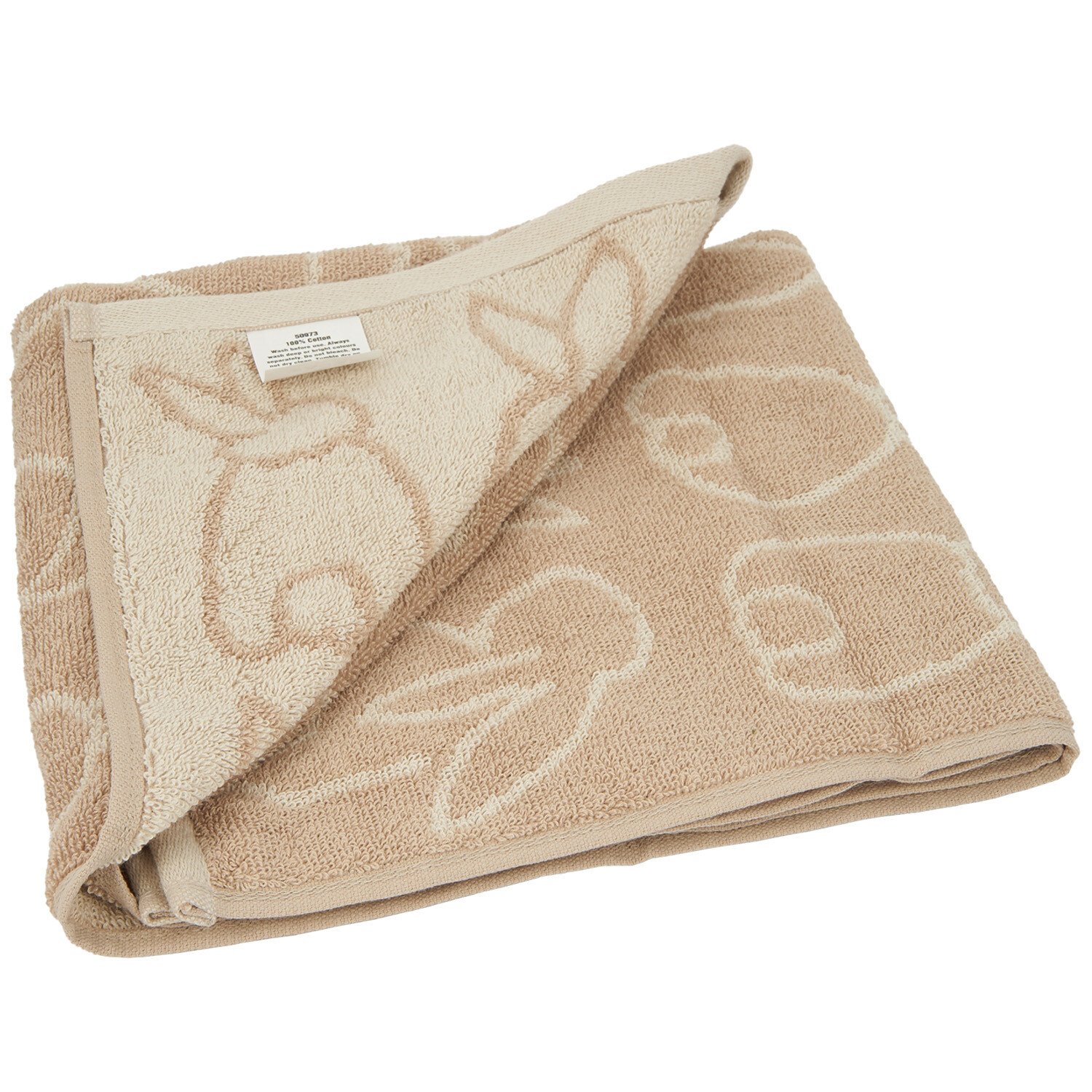 Bunnies Hand Towel - Taupe Image 2
