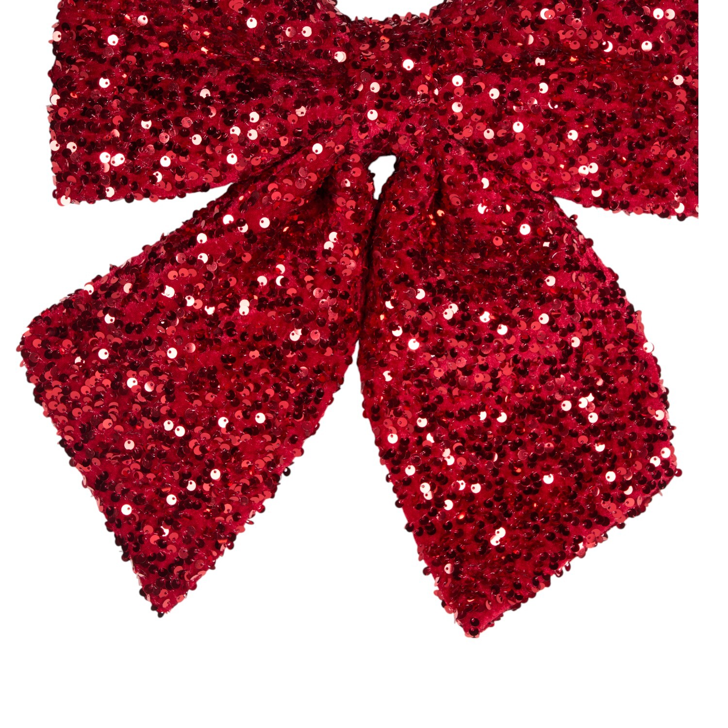 Sequin Sponge Bow Red Image 3