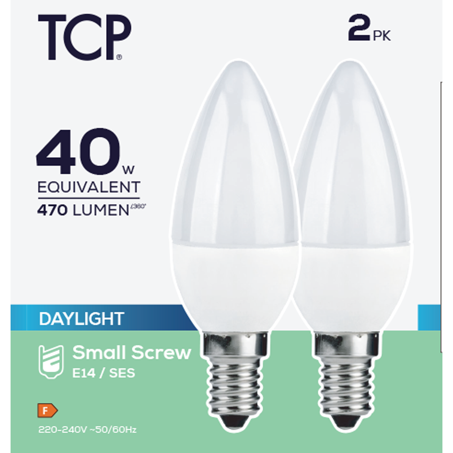 TCP LED Candle 470L E14 Bulbs - Daylight Image 2