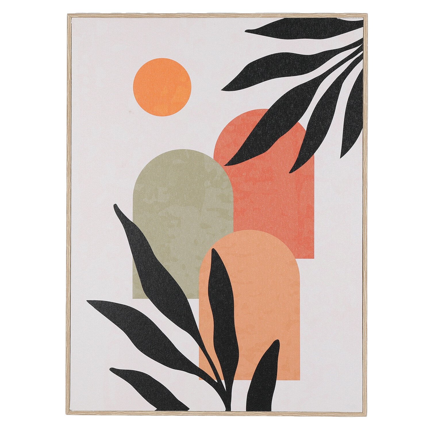 Boho Terracotta Abstract Canvas - Orange Image 2