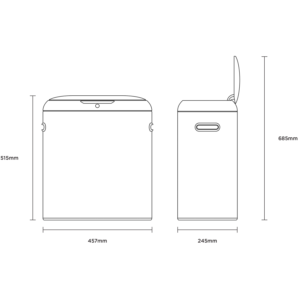 Charles Bentley Black Automatic Sensor Bin 40L Image 7