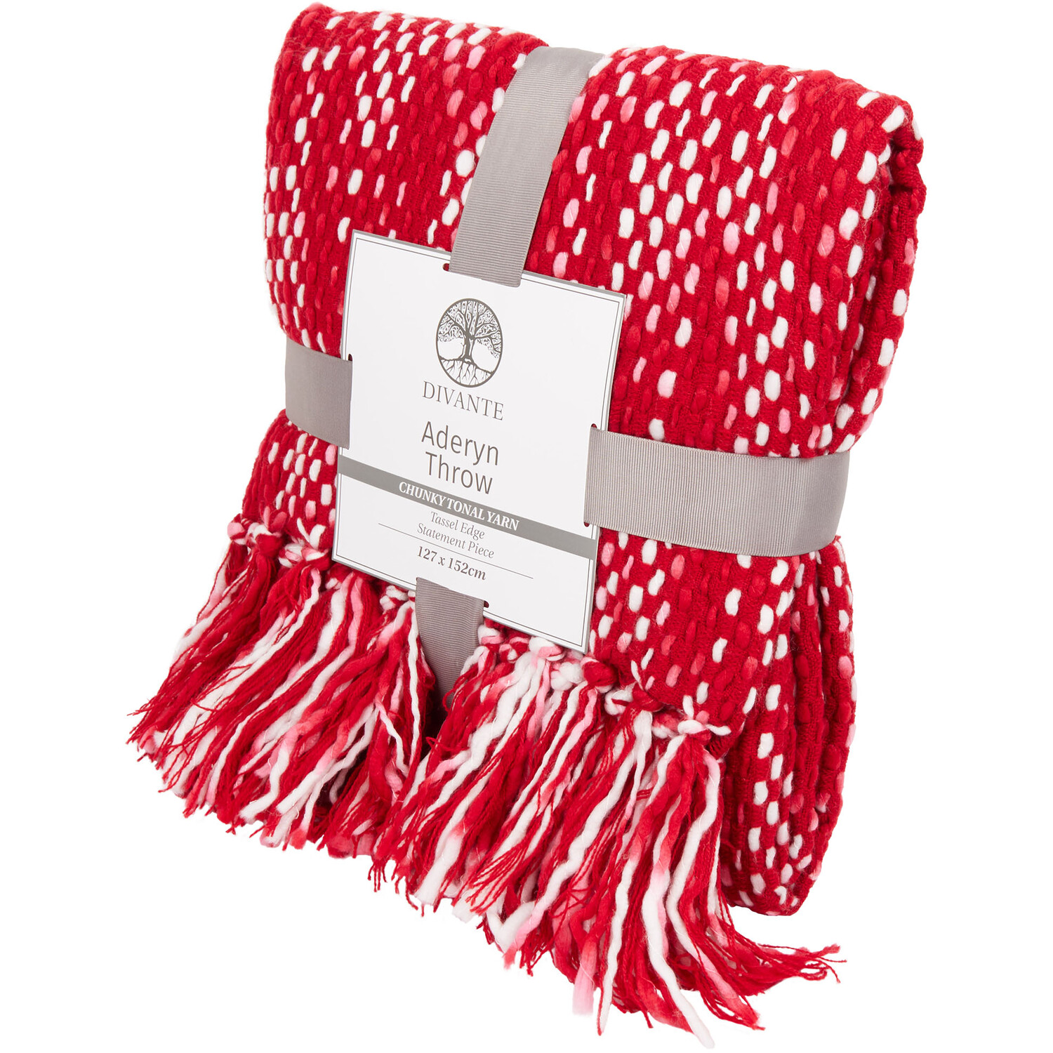 Divante Aderyn Woven Throw - Red Image 2