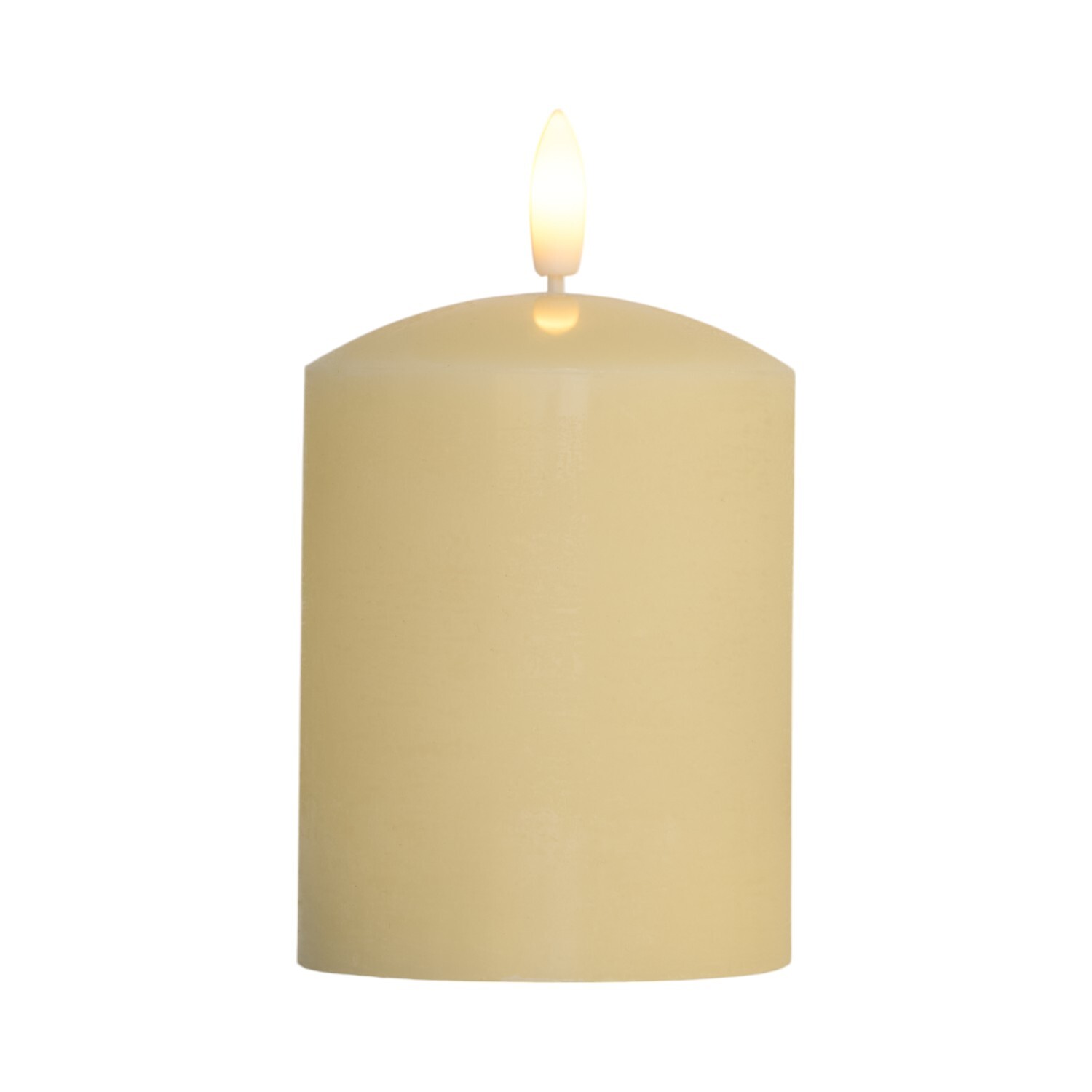 Natural Domed LED Candle - Natural / 10cm Image 4