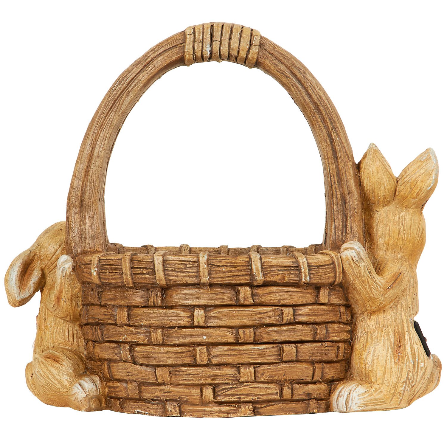 Solar Rabbit Floral Planter - Brown Image 3