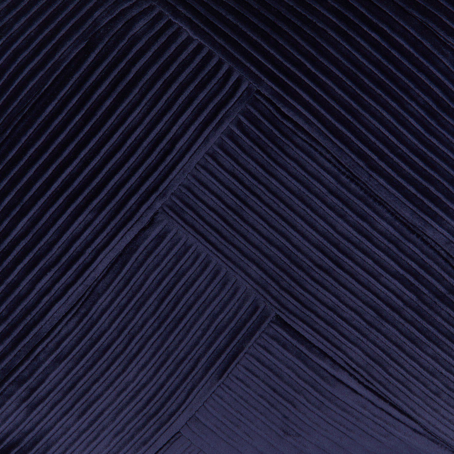 Piper Pleated Velvet Cushion - Navy Image 3