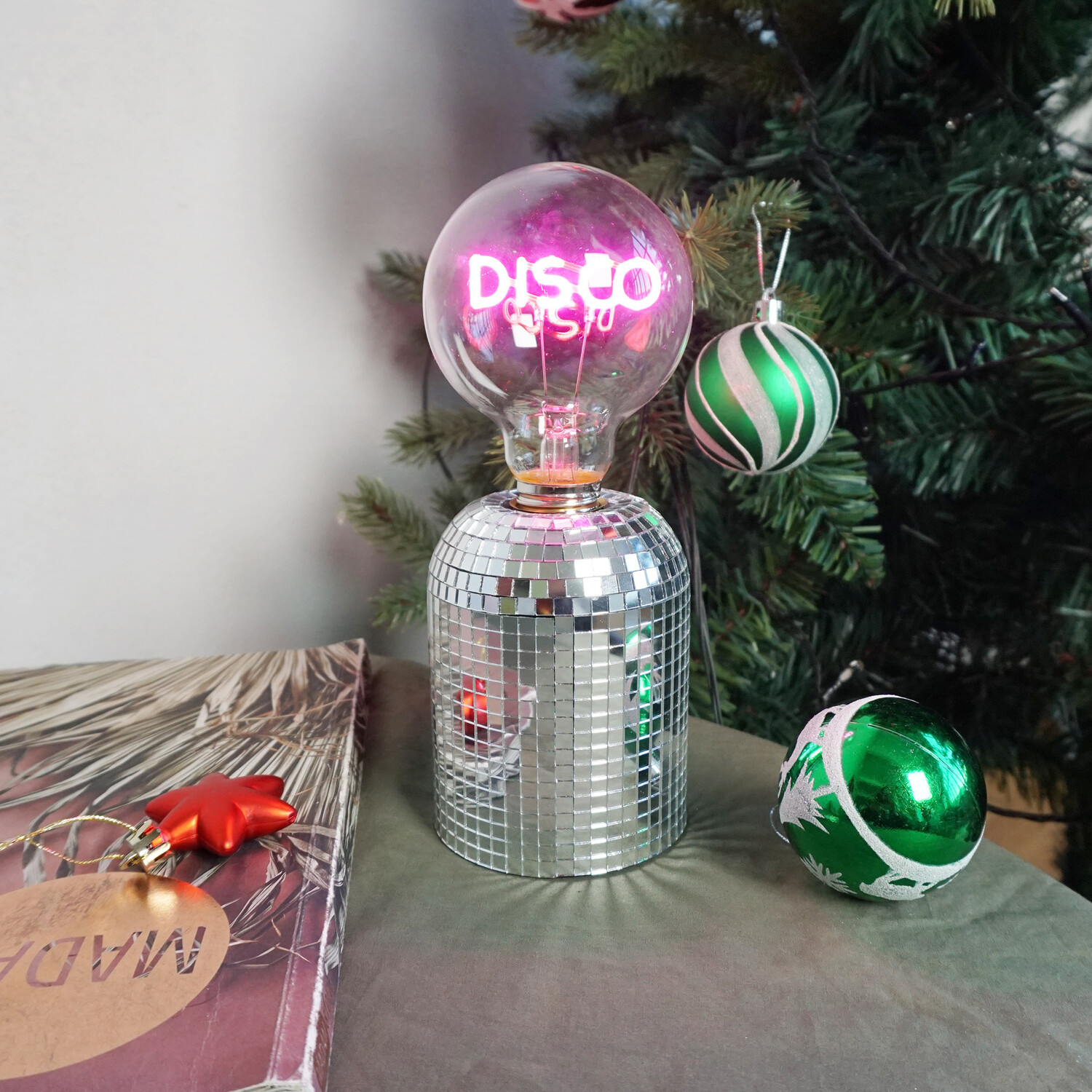 Disco Bulb Battery Operated Light	 - Silver Image 2