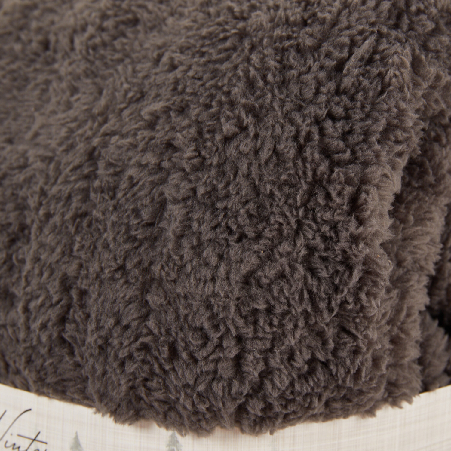 Teddy Fleece Fitted Sheet Charcoal Db - Charcoal / Double Image 3