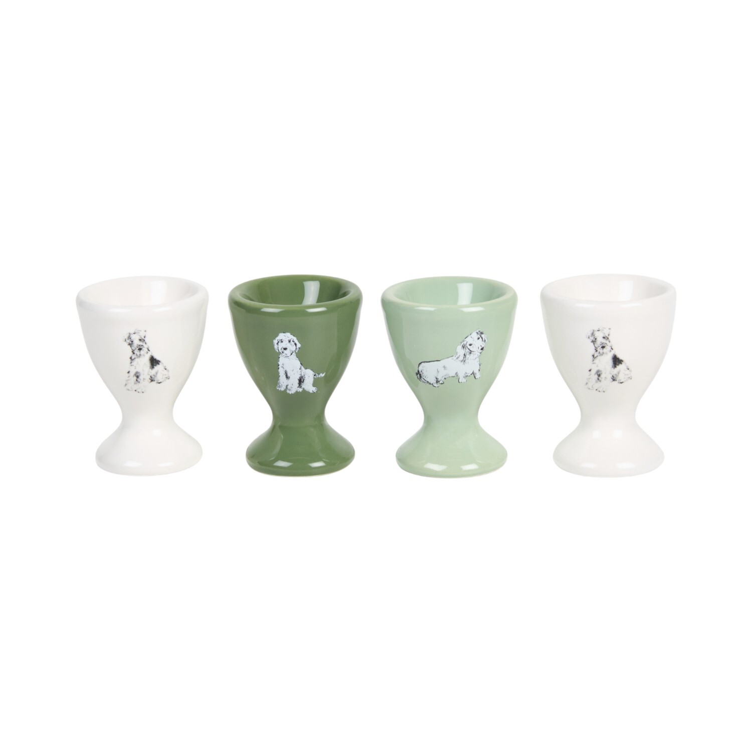 Pack of 4 Waggy Tails Egg Cups Green Image 3
