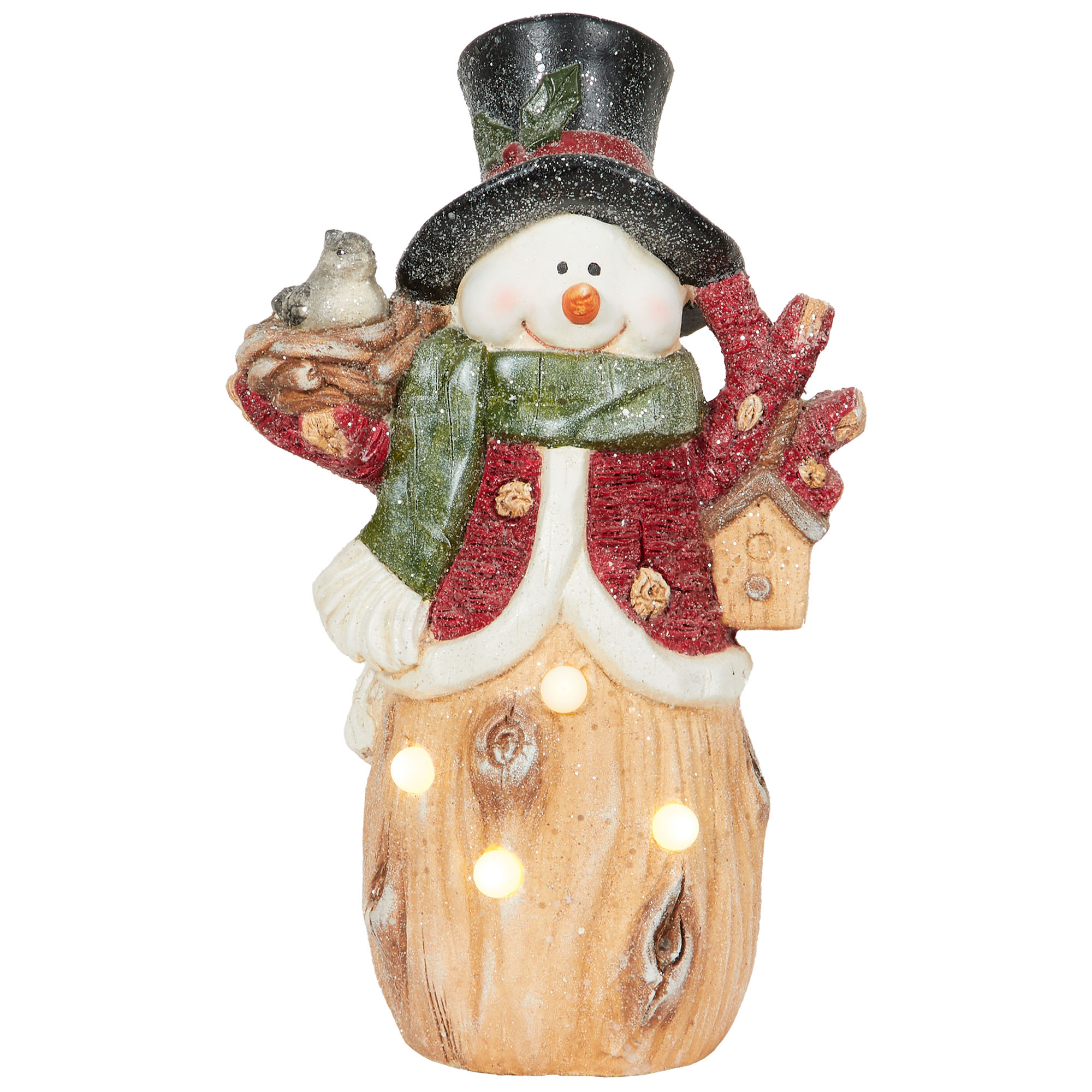 LED Traditional Snowman Ornament Image 2