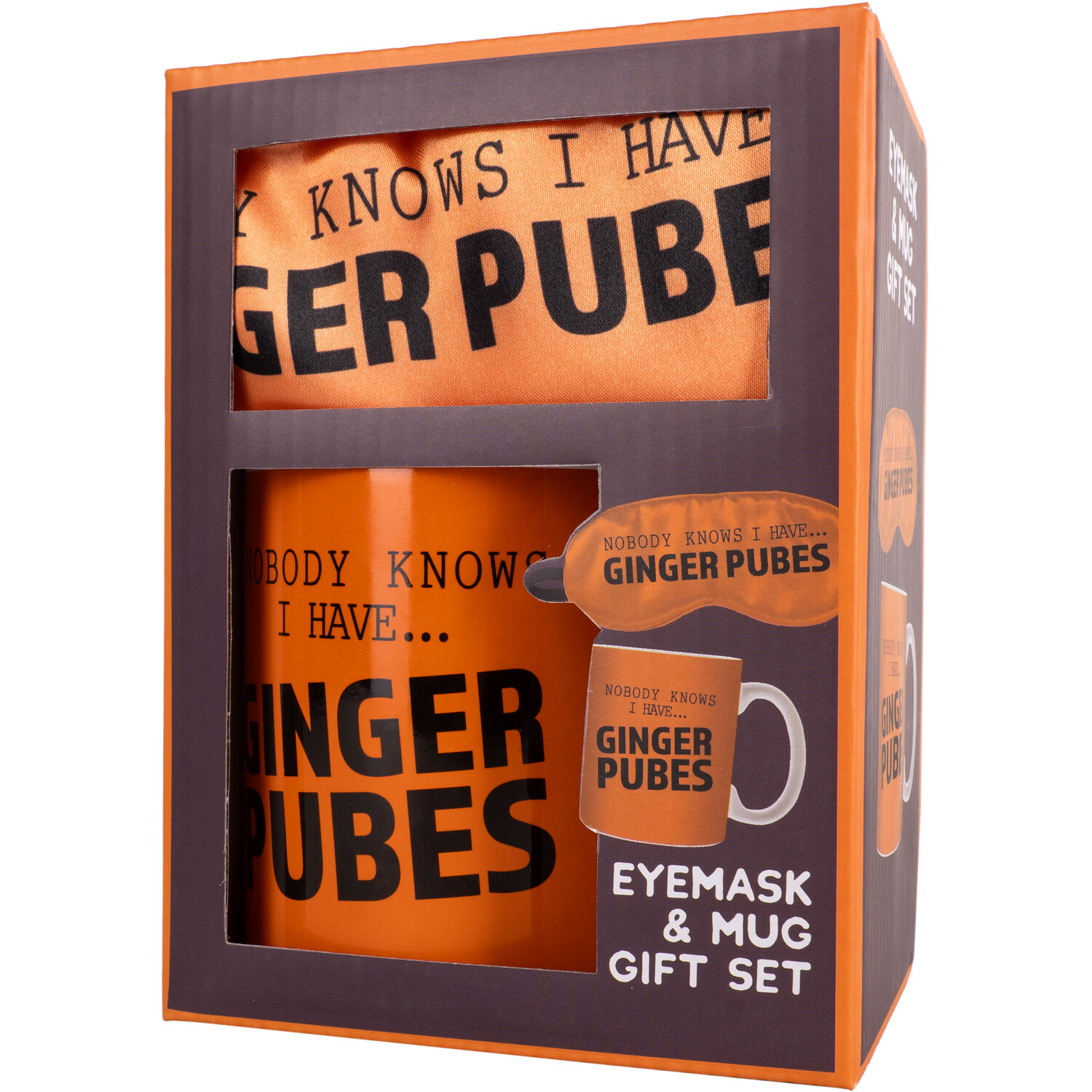 Nobody Knows I Have Ginger Pubes Eyemask and Mug Gift Set Orange Image 5