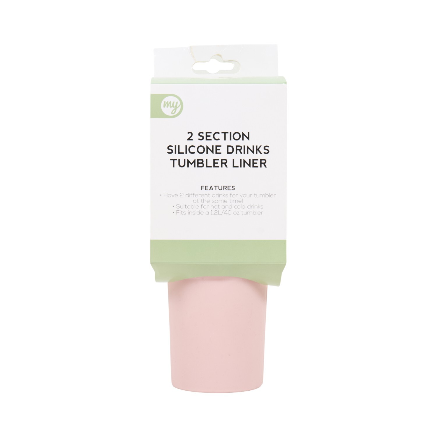 My Kitchen 2 Section Silicone Drinks Tumbler Liner Pink Image 2
