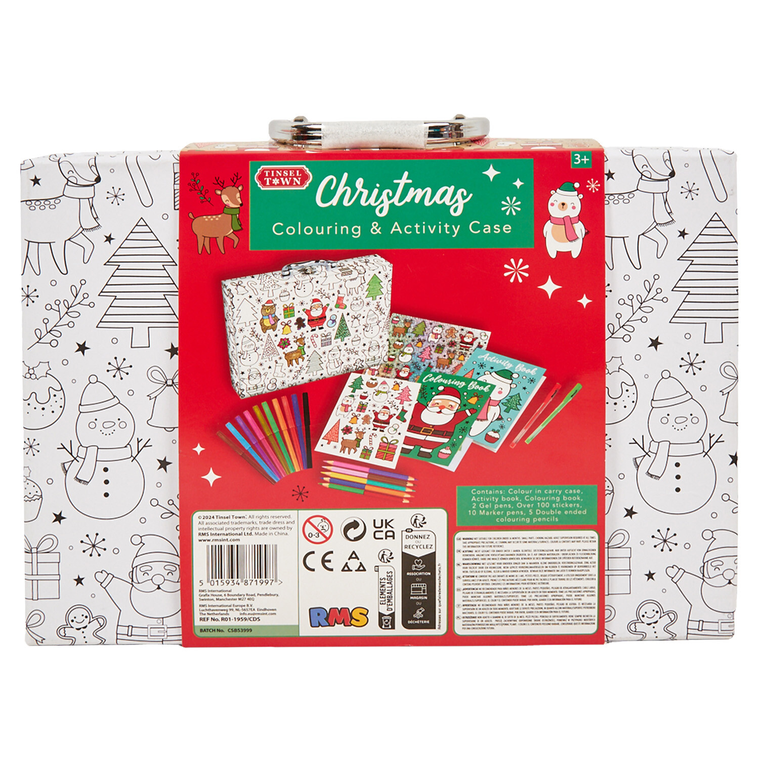 Christmas Colouring and Activity Case - White Image 2