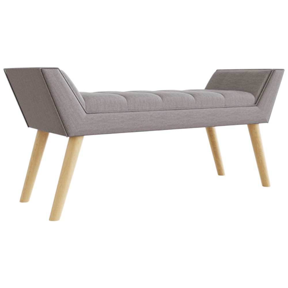 GFW Milan Grey Ottoman Window Seat Image 2