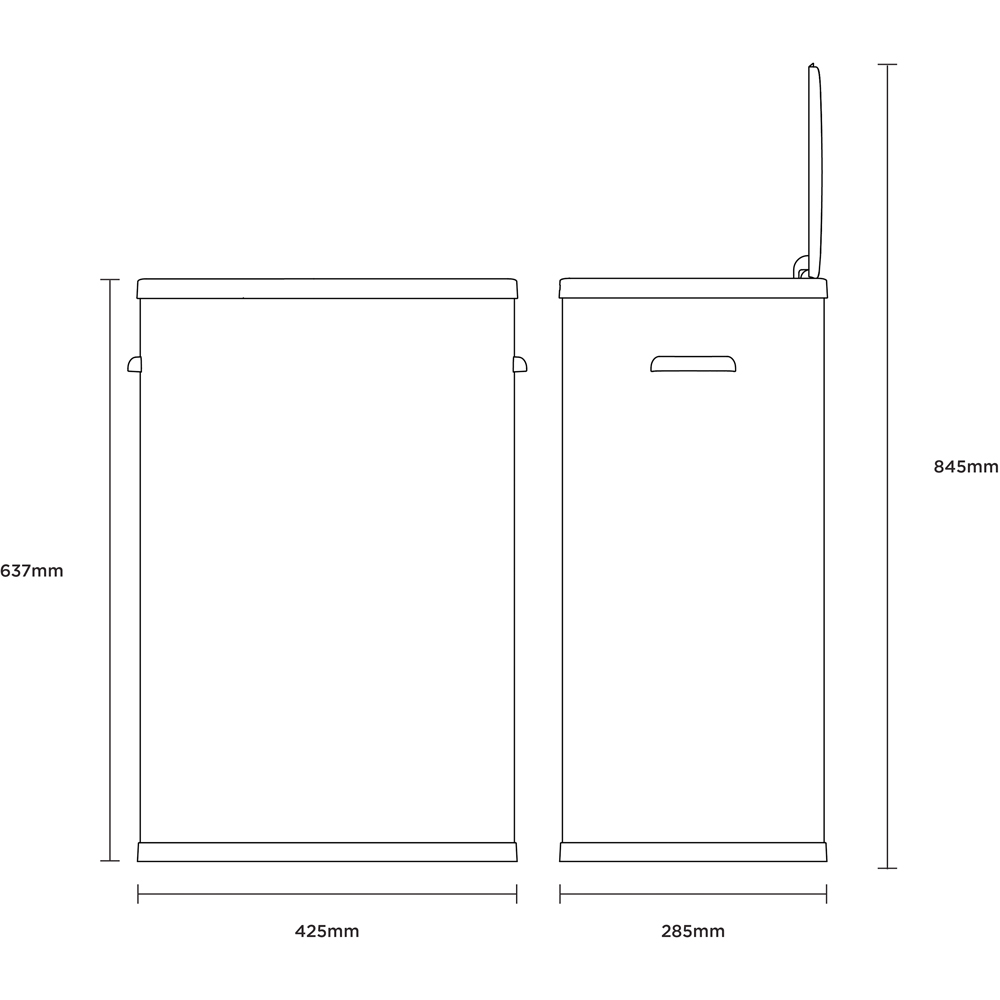 Charles Bentley Stainless Steel Touch Kitchen Bin 55L Image 9