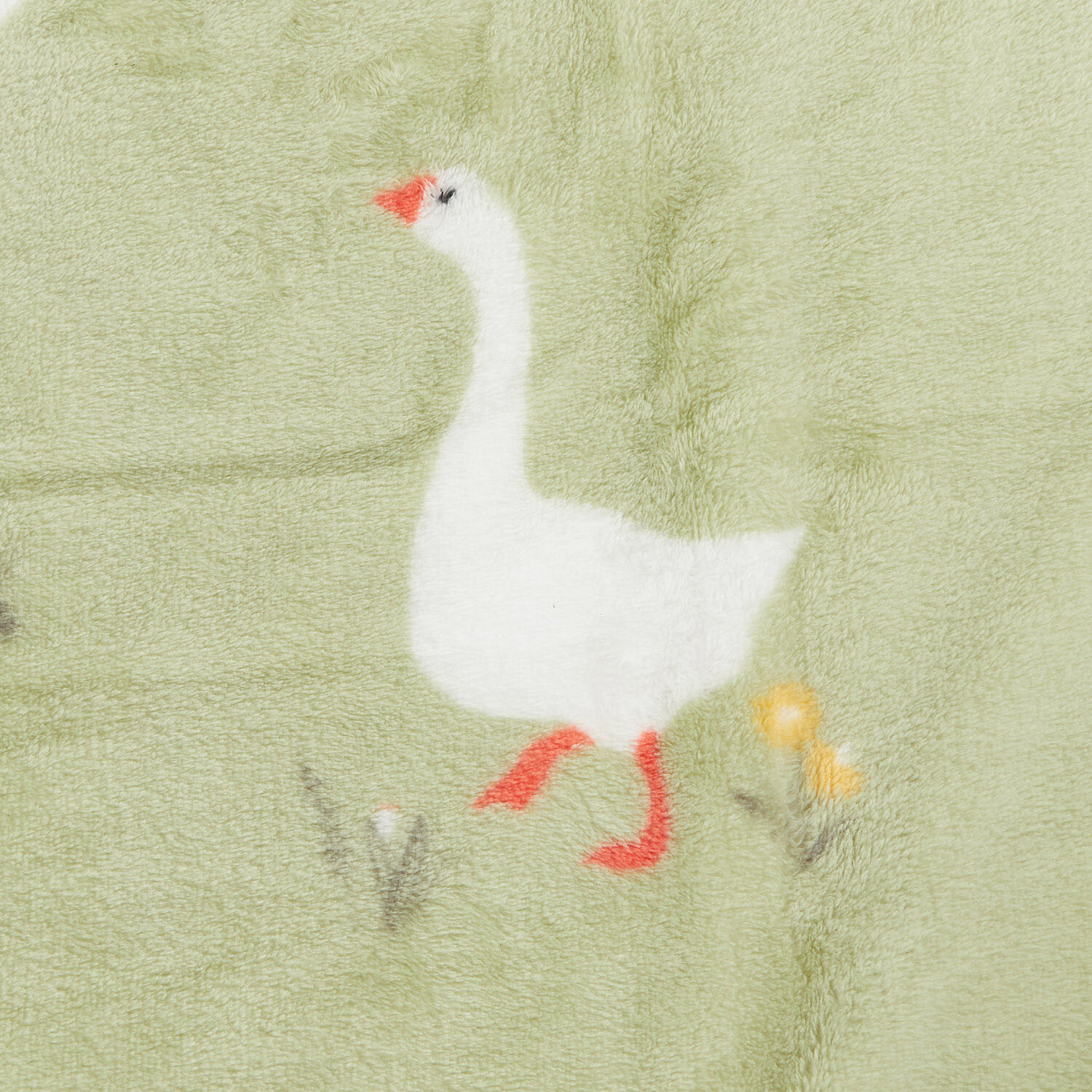 Spring Farm Animals Fleece Throw - Green Image 6