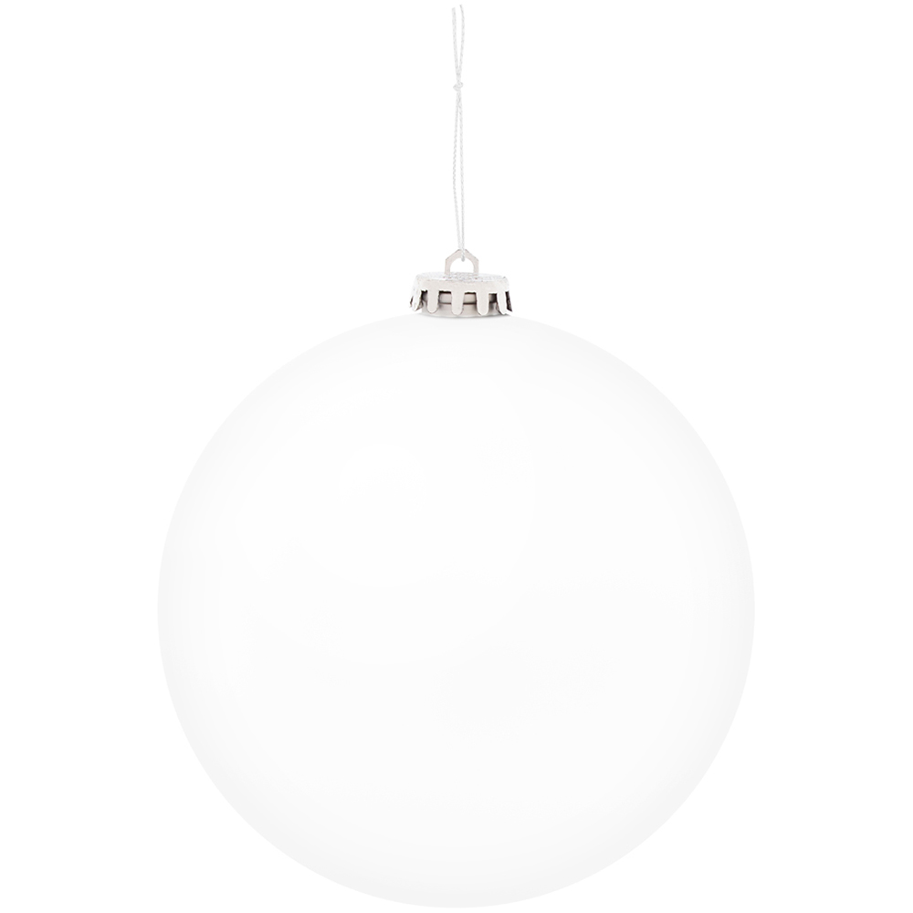The Christmas Workshop White Matte Bauble 3 Pack Image 4
