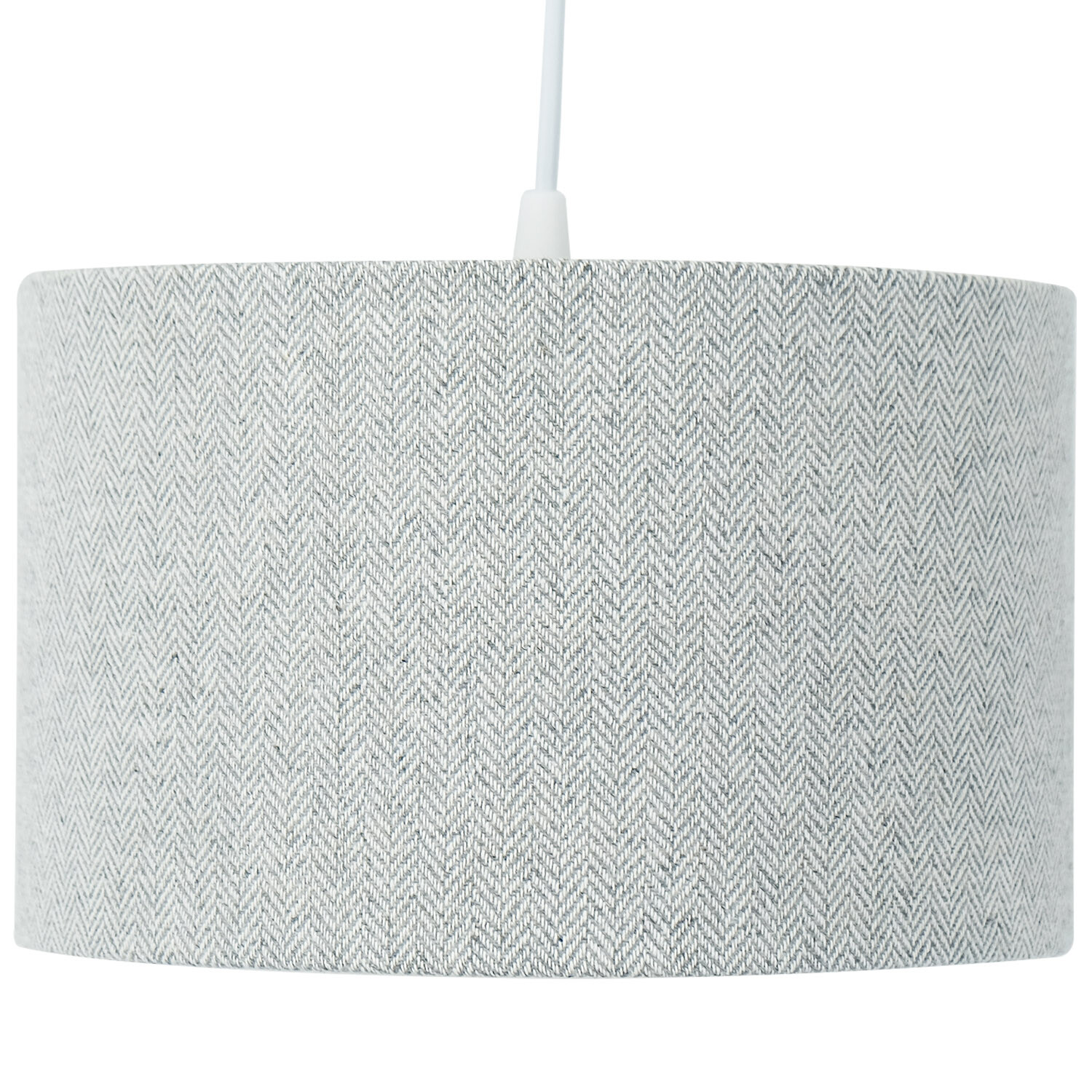 Woven Drum Shade - Grey / 25cm Image 1