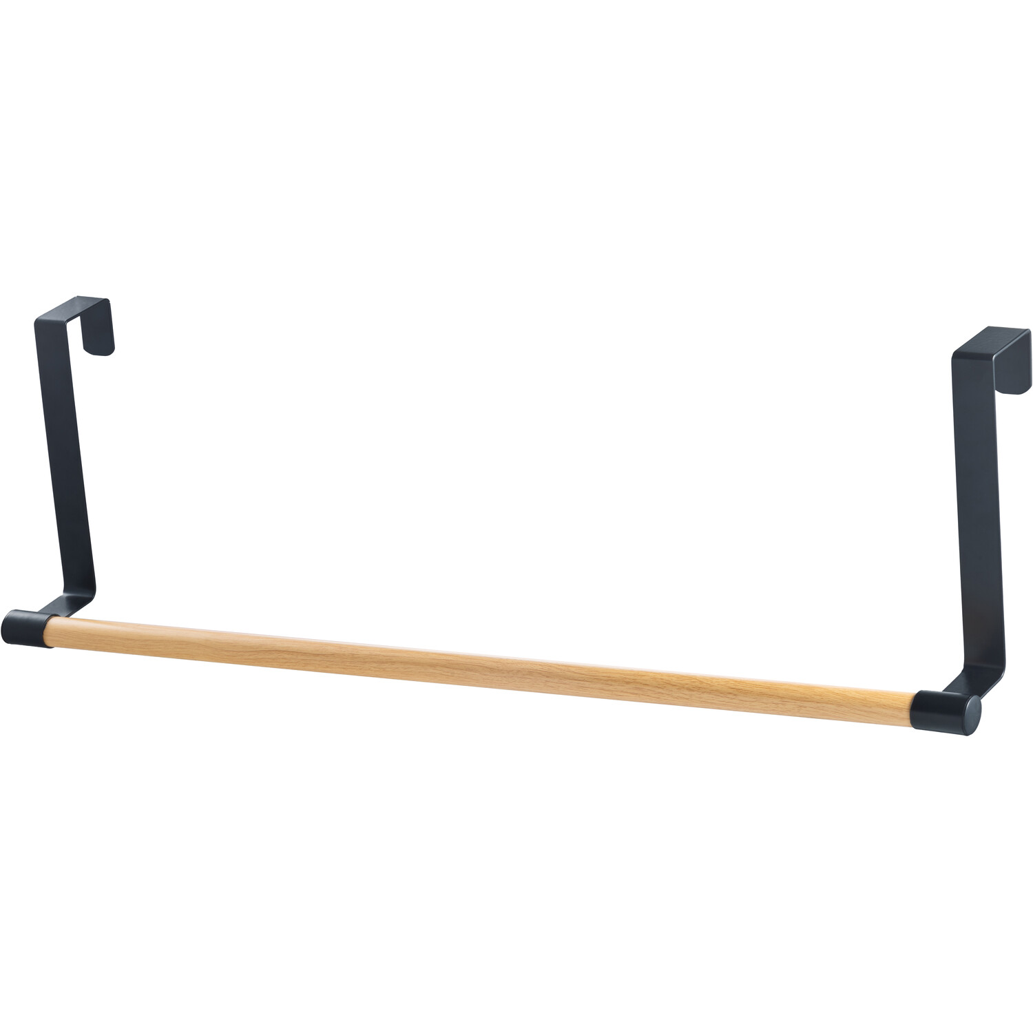 Black Bamboo Over The Door Towel Rail Image 2