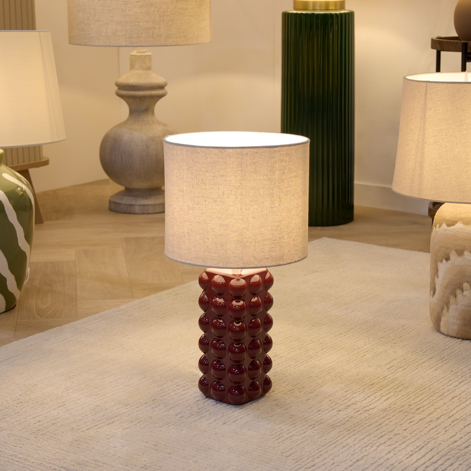 Giselle Table Lamp Burgundy Image 2