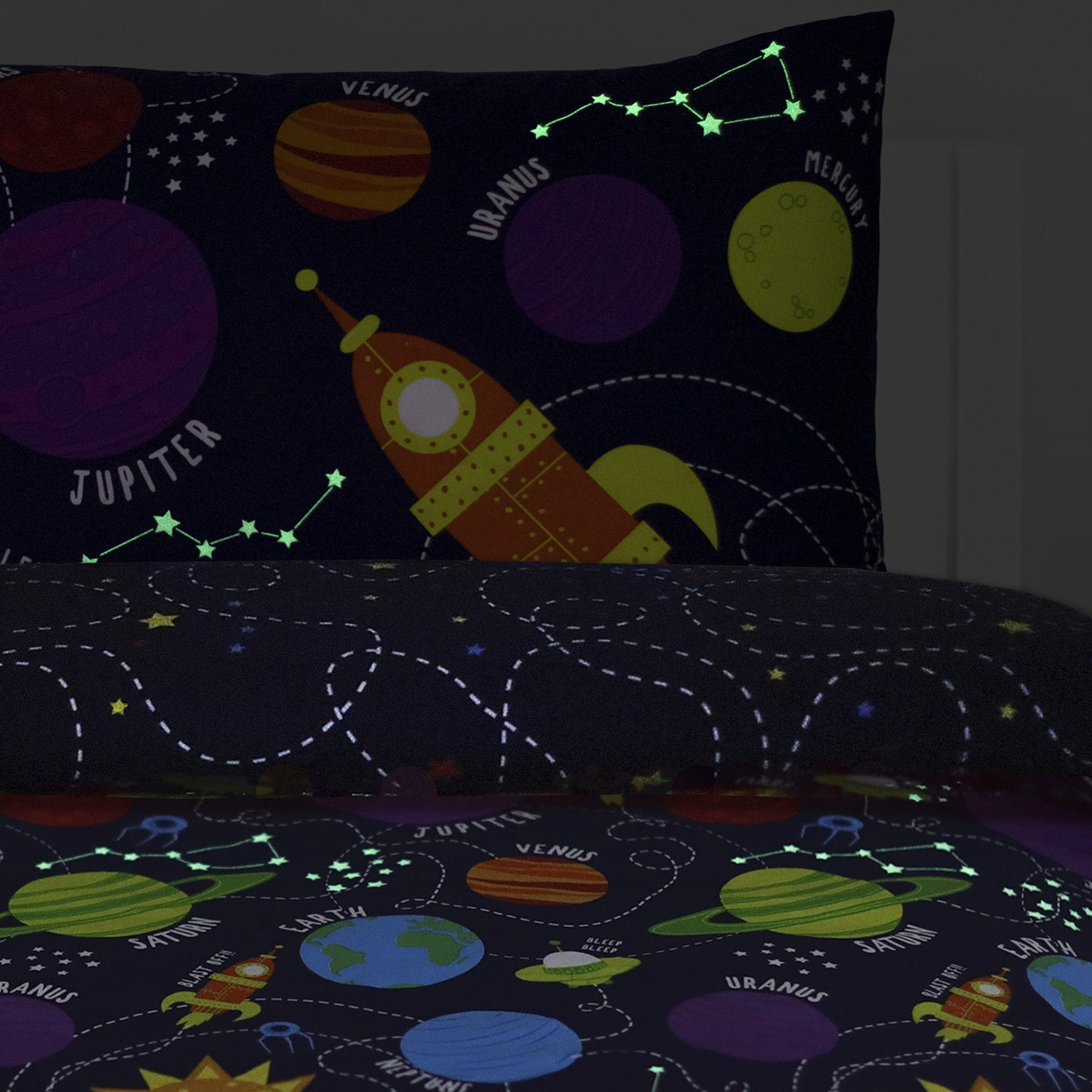 Sleep in Space Single Multicolour Duvet Cover Set Image 5
